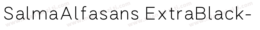 SalmaAlfasans ExtraBlack字体转换